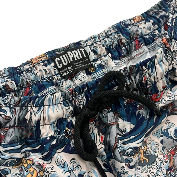 CULPRIT BAEthing Suit Surfing and Ocean Wave Pattern Print Short Large - Picture 6 of 8